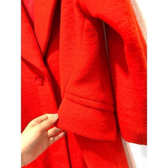 Yoana Baraschi wool Button Front Modern Icona Diva Coat Red Size Small - Picture 13 of 13